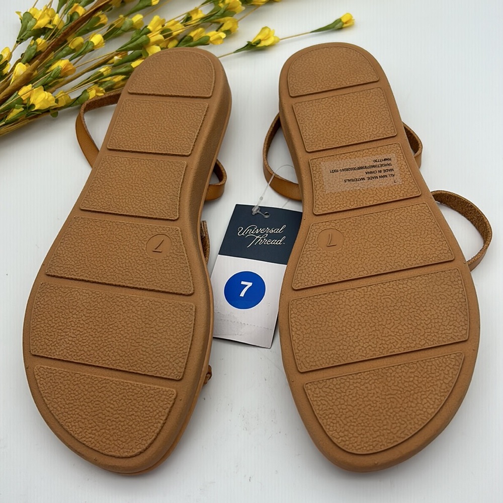 Universal Thread Tommie Triple Strap Sandals Boho Festival - Tan - Picture 5 of 6
